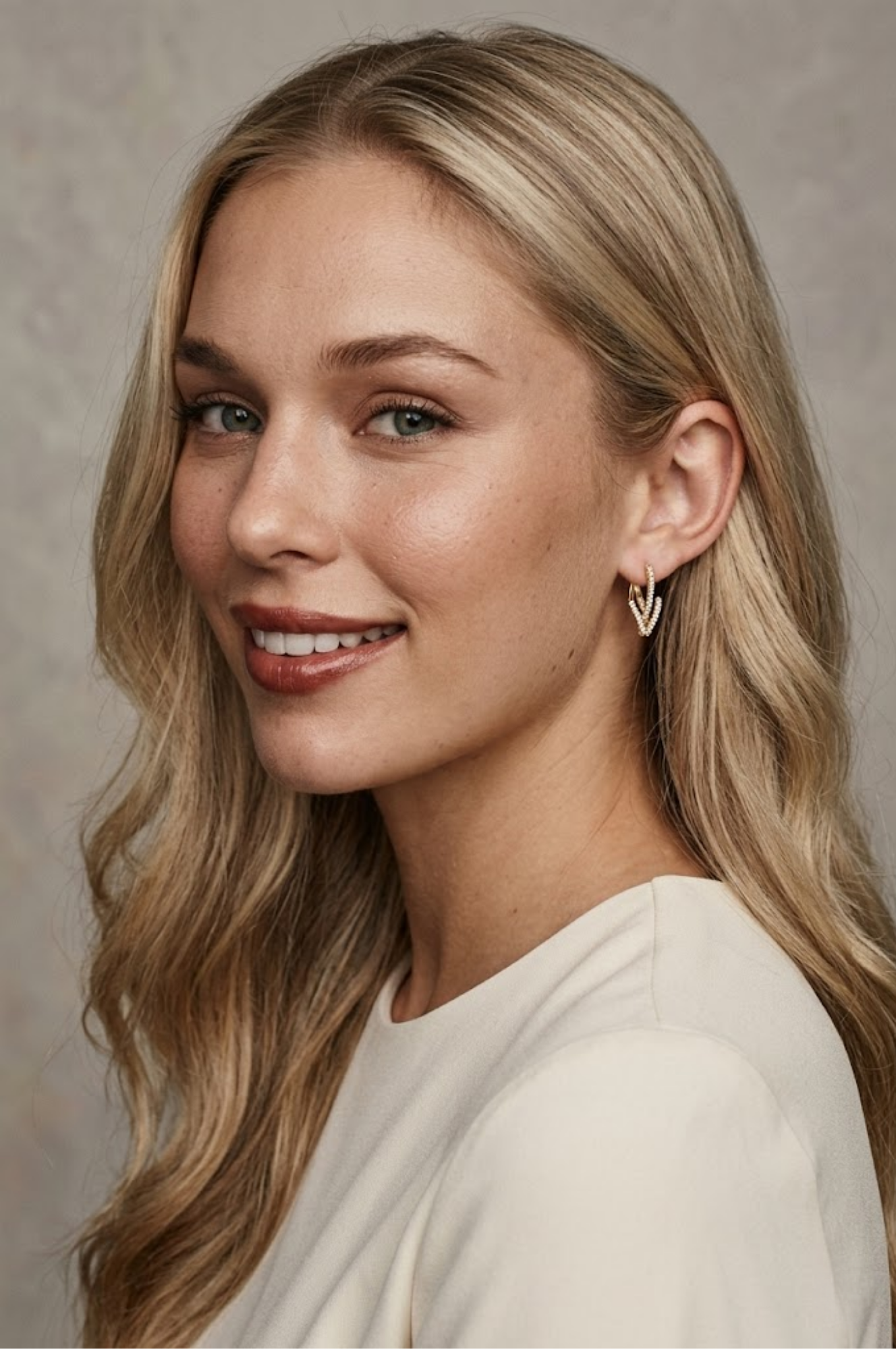 18K Gold Filled Cross-Over V-Shape CZ Huggie Earrings – Double-Row Pavé Chevron Hoop Earrings for Women